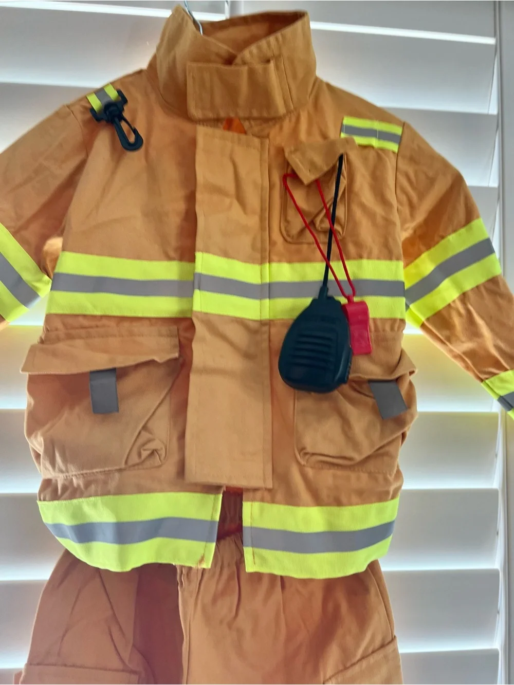 Yellow Reflective Firefighter Costume for Kids